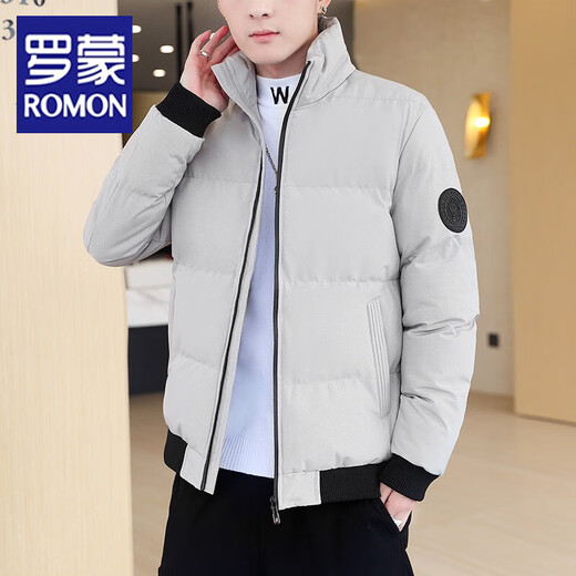 ROMON down jacket men's trendy brand winter 2026 new thickened American trendy work clothes men's warm cotton jacket black XL 120-135Jin Jin equals 0.5 kg