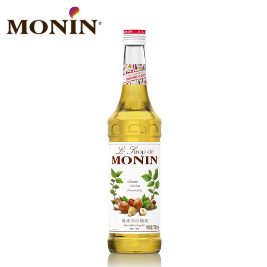 莫林（MONIN）榛果风味糖浆单700ml咖啡奶茶饮料品伴侣调酒调味鸡尾酒果汁专用 榛果风味 700ml