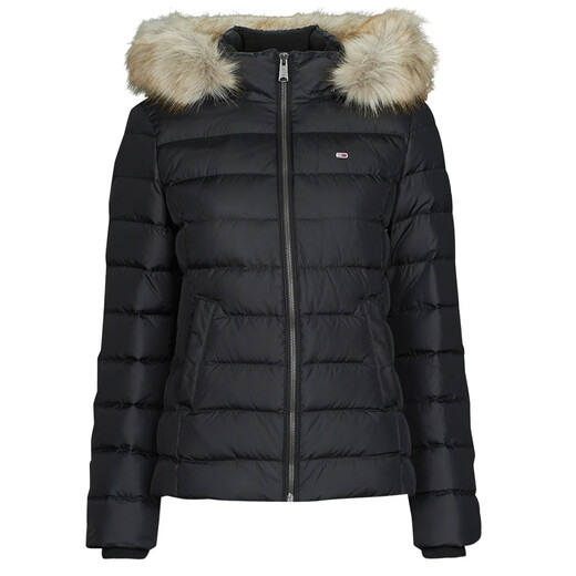 TOMMY JEANS Women's High-end Down Jacket Hooded Cold Warm Black Jacket Winter New Top Women DW0DW08588 Black XXS