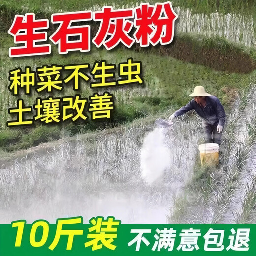Jingxi Special quicklime powder for vegetables. Soil pest control in vegetable fields to improve soil height. Quicklime. After spreading quicklime powder without insects, 3OJin Jin is equal to 0.5 kg.