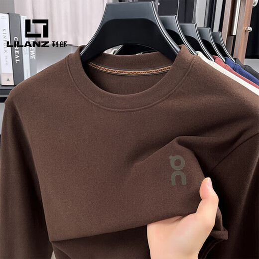 LILANZ official young and middle-aged men's long-sleeved sweatshirt 2026 spring new long-sleeved T-shirt flagship official black 2XL 185/96A