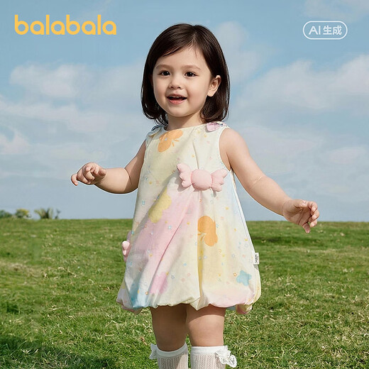 BALABALA balaOne BALABALA baby dress baby princess dress 2026 new sweet fashionable style Symphony Butterfly 00316 73