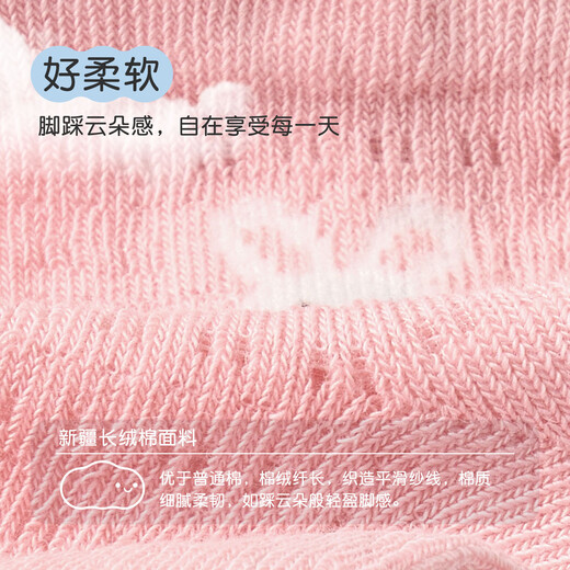 Nido Bear children's socks summer breathable baby girl cotton socks baby mesh socks cartoon loose mouth breathable cotton socks