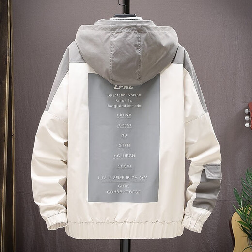 Romonjacke Herren Frühlings- und Herbstjacke Herrenmodetesport und ungezwungene 2025 Herren- und Winter Lose Kapuze -Top 9902 Khaki Jacke 3xl