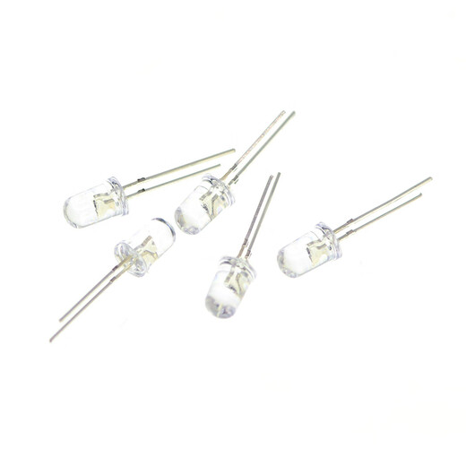 TaoTimeClub LED light-emitting diode 5MM round head red and blue double flash mutual flash lamp beads (10 pieces)