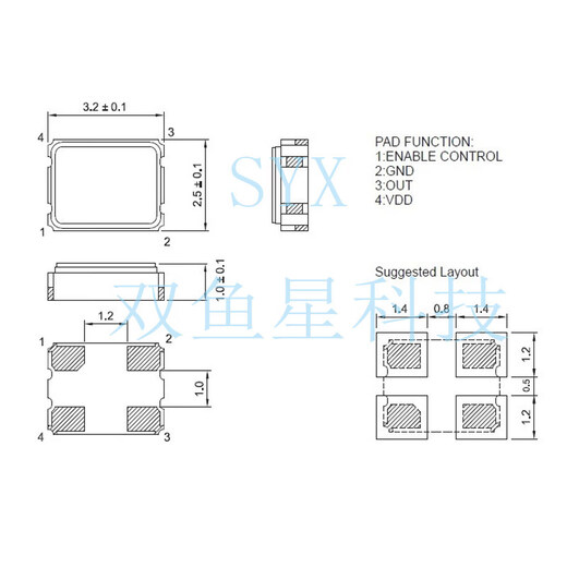 3225 Active crystal oscillator 27M 30M 32M 40M 48M 50M 54M 13.56MHZ 1.8/ 5V 48M
