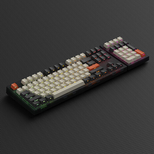 腹灵MK870Pro&MK-Pad 108键黑莓侧刻机械键盘三模黑曜石蓝牙有线无线蓝牙客制化电脑游戏办公 三模黑曜石（含MK-Pad）-大碳侧刻 Box白轴V2