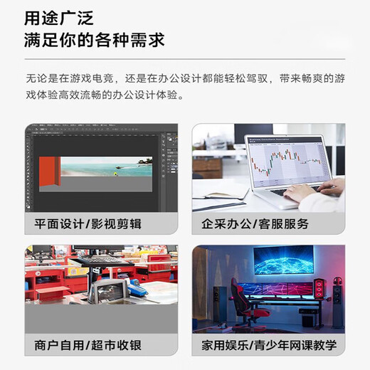 Intel game office desktop computer complete CPU Core i5i7i9 liter twelve-core office black myth host ten Intel 12-core/32G/740G/950 independent display single host one