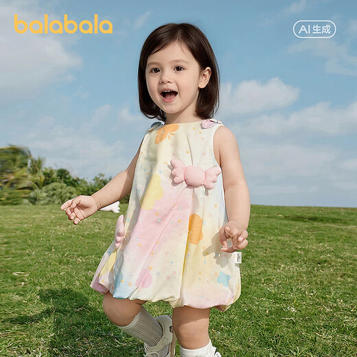 BALABALA balaOne BALABALA baby dress baby princess dress 2026 new sweet fashionable style Symphony Butterfly 00316 73