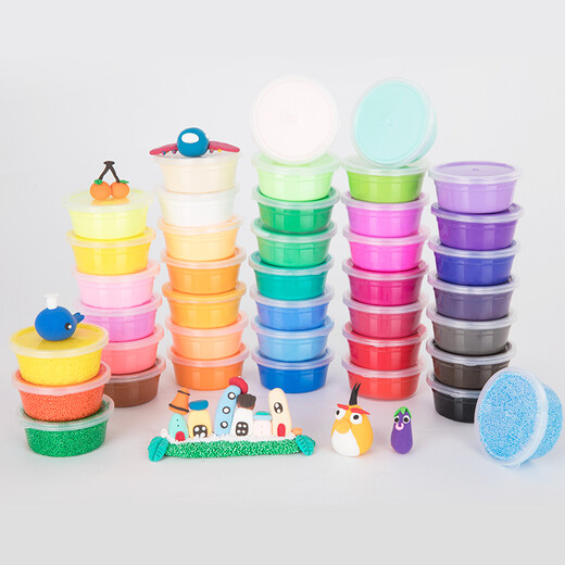 [70% nuevo] Beibo's Color Mud Ultra Light Clay Handmade Color Mud Clay Space Mud Toy Toy Diy Mud + 4 Colors