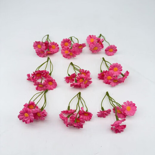 Yao Wan Xi Sen simulation small bunch of plastic flowers DIY straw hat decoration silk flowers fake flowers handmade garland material dried flowers yellow x2
