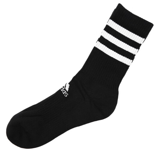阿迪达斯 （adidas）男袜女袜秋季新品休闲袜运动袜跑步健身训练透气舒适中筒袜FH6629 FH6629/黑色 L