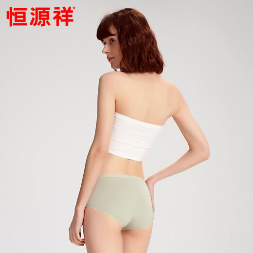Hengyuanxiang (HYX) underwear female sense seamless women's underwear summer new antibacterial cotton mid-waist tummy control girl's triangle underwear youth girl style 165/L