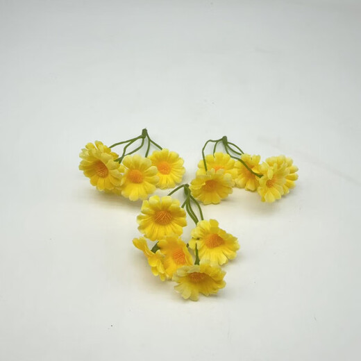 Yao Wan Xi Sen simulation small bunch of plastic flowers DIY straw hat decoration silk flowers fake flowers handmade garland material dried flowers yellow x2