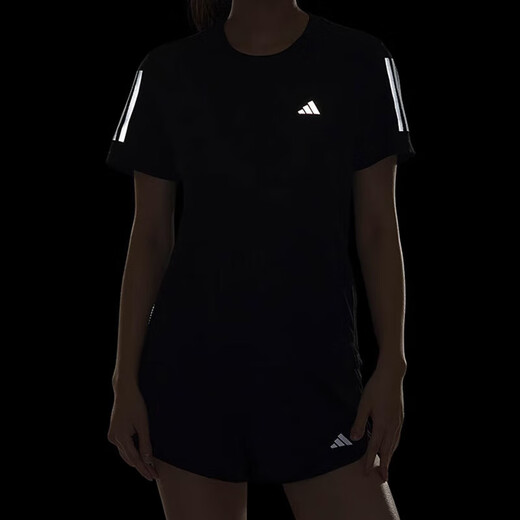 Adidas short-sleeved women's summer sports running training fitness breathable fast drying comfortable and fashionable casual round neck T-shirt JF1477 M