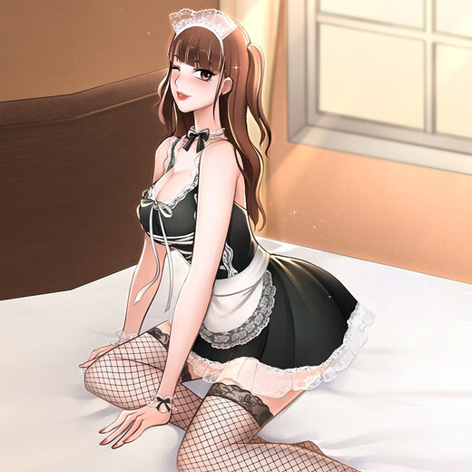 Sexy Unterwäsche Frauen Uniform verführerische Rollenspiele sexy Anzug rein geile Paare aufregende Sex-Erwachsene-Produkte Maid 9789 [ohne Strümpfe] Alle Größe