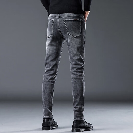 Jeep Spirit Business Jeans Men's Fall Nouveau lâche droite Young grande taille Pantalon masculin décontracté 1049r Gray plus polece 29
