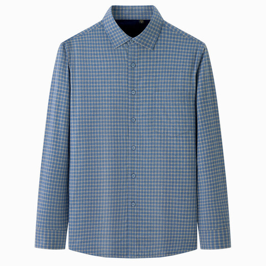 杉杉衬衫纯棉磨毛加绒加厚长袖保暖抗皱易打理亲肤柔软男装秋冬衬衣