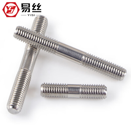 Yisi double-headed screws 304 stainless steel double-headed bolts stud screws screw screw thread M6M8M6*40 (4 pieces)