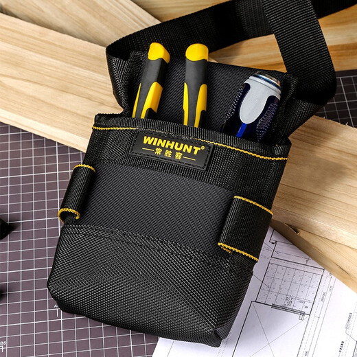 WINHUNT Tool Bag Waist Bag Small Canvas Tool Bag Repair Kit Multifunctional Electrician Waist Bag