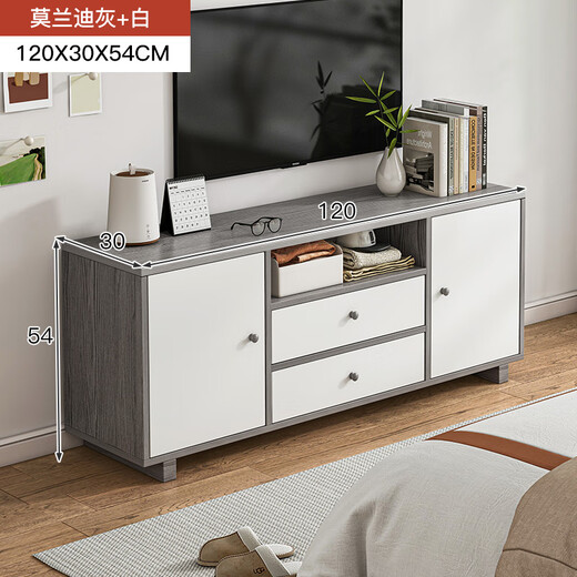 TV cabinet simple modern storage cabinet living room home small Nordic bedroom floor cabinet side cabinet TV cabinet regular square legs 120CM four doors-Mo Assembly TV cabinet simple modern storage cabinet living room home small Nordic bedroom floor cabinet side cabinet TV cabinet regular square legs 120CM four doors-Mo Assembly