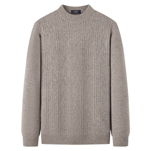 Shanshan Heavy Thick Cardigan Men's Autumn and Winter Skin Friendly Soft Waxy Inside Round Neck Pullover Casual Stretch Sweater