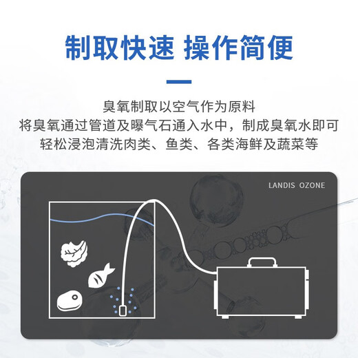 LDSECO Central Kitchen Vegetable Pool Small Ozone Disinfector Laboratory Space Disinfection Water Treatment Small Dual-Purpose Ozone Generator LCF-G/A-H LCF-G/A-3H