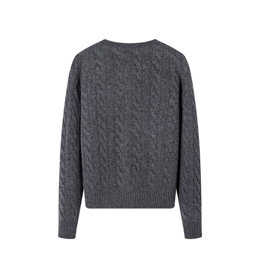 Navigare Italian sailing women's cardigan autumn and winter warm casual knitted cardigan fashionable simple rope sweater women dark rock grey L