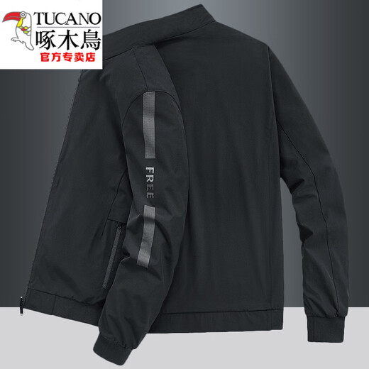 Woodpecker (TUCANO) 2023 Spring New Double-Side Jacket Men's Stand Collar High-End Business Casual Men's Spring and Autumn Jacket Trend Spring and Autumn Double-Side Wear (6626-Dark Gray) L