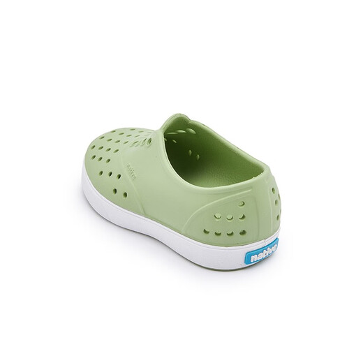 Native solid color Miller clogs for boys and girls, lightweight and fashionable EVA children's sandals, clogs, gray bean green | white 33