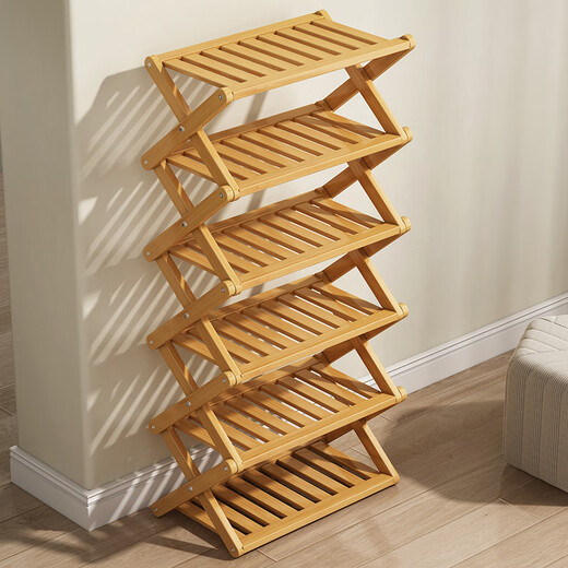 Jushi simple shoe rack at home entrance multi-layer economical student dormitory storage artifact good-looking storage rack small shoe cabinet second floor-40 long-cross shoe rack