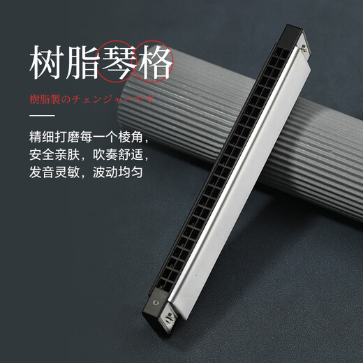 Tombo Harmonica Japanisch importiert Gong 24-Loch-Polyphonische C-Melodie 6624p Erwachsene professionelle Leistungsklasse Kinder Anfänger 24-Loch Tongbao 6624-D Tune Professional Performance
