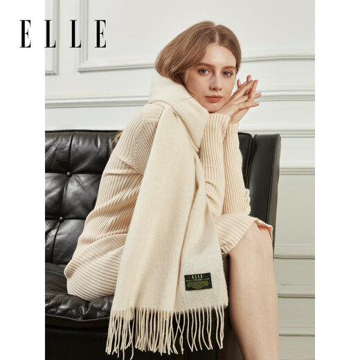 ELLE gift box 100% wool scarf for women autumn and winter warm shawl scarf zodiac annual meeting birthday gift