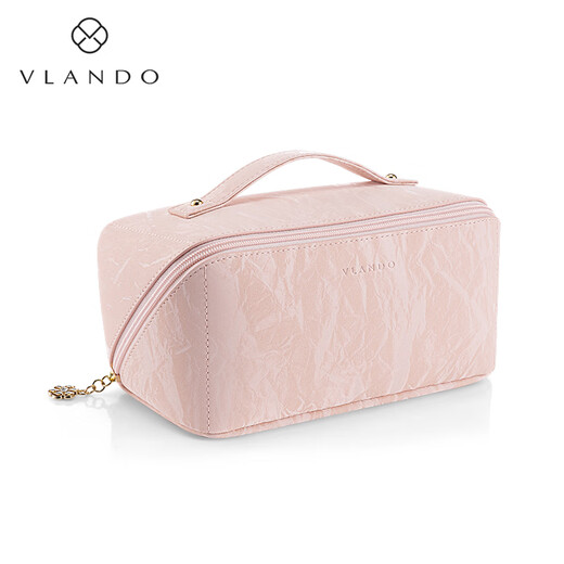 Weilando national style makeup bag new large capacity portable travel storage bag birthday gift for girlfriend sand pink