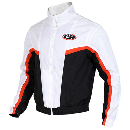 Nike (Nike) Veste masculine Spring and Automne Nouvelle-Fashion Sportswear Veste respirante confortable Top Contord Clothing CK2218-010 AV9756-100 / Blanc et Black Splicing XL