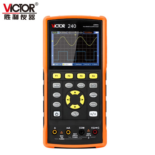 Victory Instrument (VICTOR) handheld oscilloscope portable multi-function digital oscilloscope signal source multimeter three-in-one auto repair VC240 (40MHz dual channel)