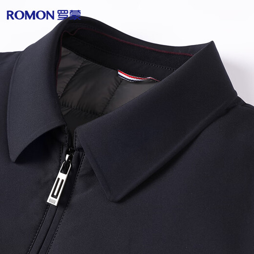Luo Meng cotton coat men's autumn and winter cotton coat lapel thickened and warm young and middle-aged dad's cold-proof jacket cotton-padded jacket