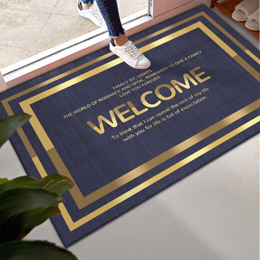 Ligera de lujo Puerta simple Mat de la columna del piso Mat de la puerta del hogar Entrada de la puerta de entrada de la tierra resistente y absorbente alfombra de la puerta moderna XZ-841 Dark Green 80120cm rectangular