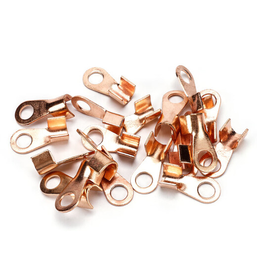 ELECALL OT-100AOT series terminal head opening copper terminal block copper bare terminal copper nose copper wire lug connector 20 pack