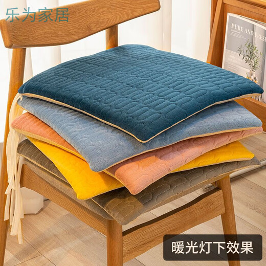 Qiaorui thickened cushion soft butt cushion office student classroom dormitory stool butt chair cushion car seat cushion corn kernel dark gray non-slip bottom + strap 25*35cm*thick about 4cm suitable for student stools