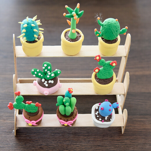 [70% nuevo] Beibo's Color Mud Ultra Light Clay Handmade Color Mud Clay Space Mud Toy Toy Diy Mud + 4 Colors