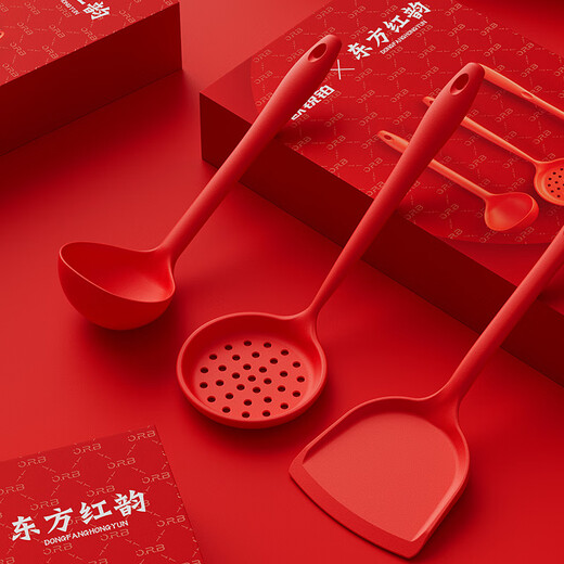 OU Ruibo Oriental Hongyun-Silicon SCOOP Cocina de tres piezas DIY/MILDA Herramientas de cocina Silicone Kitchenware Set Orb-699