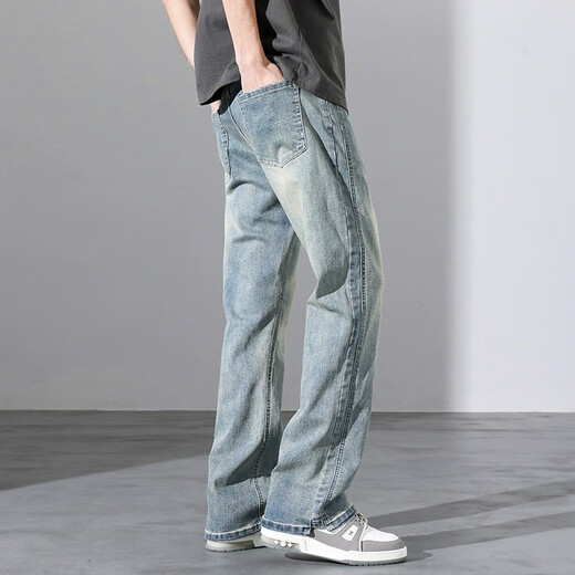 
Woodpecker (TUCANO) jeans trendy brand boys loose straight 2025 spring and autumn new American high street casual summer scimitar long trousers 9901 nostalgic blue 3XL [165-180Jin [Jin equals 0.5 kg]]