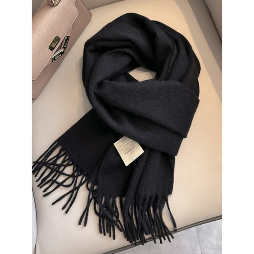 
Ordo City [pure wool] scarf for women in winter solid color warm scarf new versatile tassel scarf couple beige