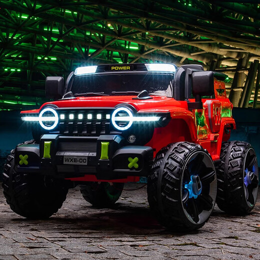 Wenxier Tank 300 Vehículo eléctrico infantil para niños Vehículo fuera de la carretera Vehículo fuera de la carretera Niño de dos personas y femenino Control remoto Los adultos de juguete pueden tomar un carro para niños blancos] llano suave luminoso de cuatro ruedas 12a control remoto de batería grande