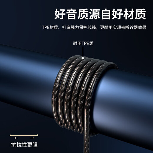 Earphones wired type-c in-ear mobile phone e-sports game suitable for Huawei Honor vivo Xiaomi oppo starry sky black Type-c flat mouth | top version