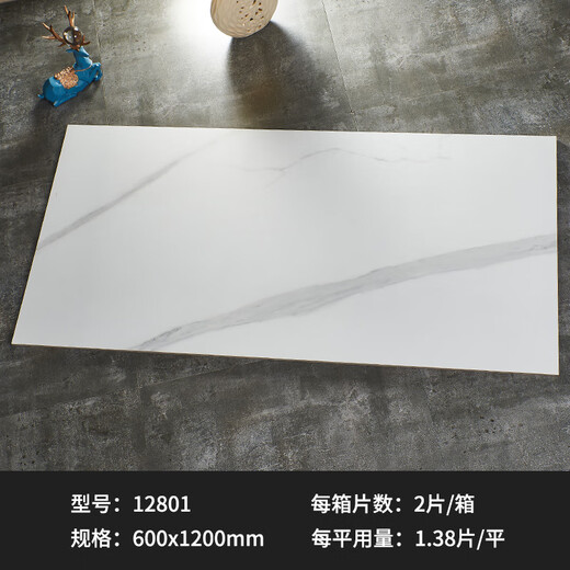 远晶 600x1200北欧风柔光地砖客厅地板砖轻奢纹理瓷砖厨卫墙砖仿古砖 12801 600x1200mm
