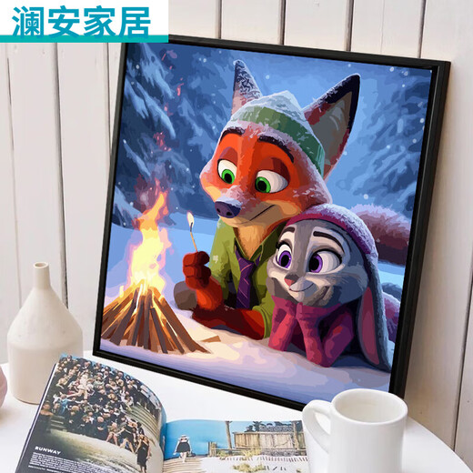 
Crazy Zootopia digital oil painting Cute cartoon Crazy Zootopia digital oil painting SJ1355120*20c SJ13554