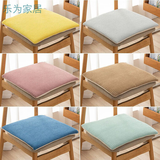 Qiaorui thickened cushion soft butt cushion office student classroom dormitory stool butt chair cushion car seat cushion corn kernel dark gray non-slip bottom + strap 25*35cm*thick about 4cm suitable for student stools