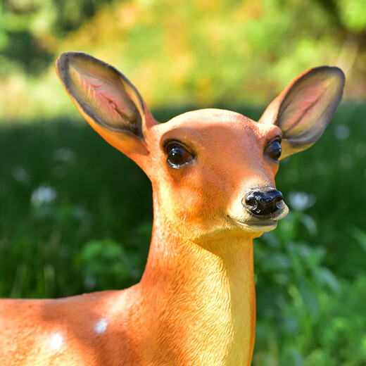 Yi Mingyuan courtyard outdoor garden forest animal landscape decoration resin fiberglass simulated sika deer sculpture ornaments small combination